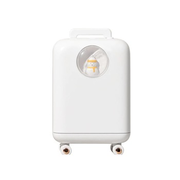 Difuzor de ulei esential, aromaterapie, purificator de aer, rezervor 210ML, cu iluminat, Troler si Mos Craciun, Alb Difuzor de ulei esential, aromaterapie, purificator de aer, rezervor 210ML, cu iluminat, Troler si Mos Craciun, Alb