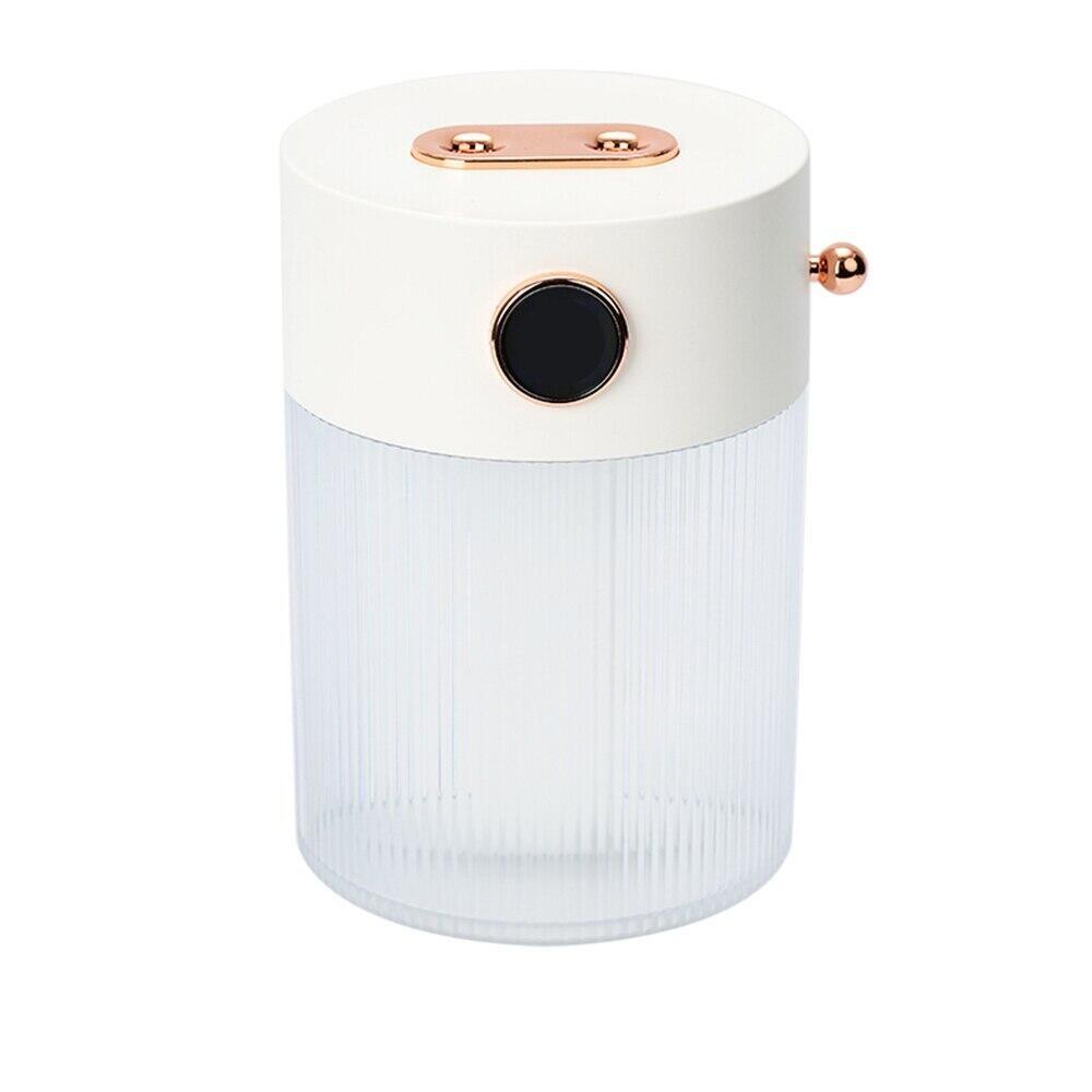 Difuzor de ulei esential cu dubla vaporizare, aromaterapie, purificator de aer, rezervor 650ML, cu iluminat, Alb