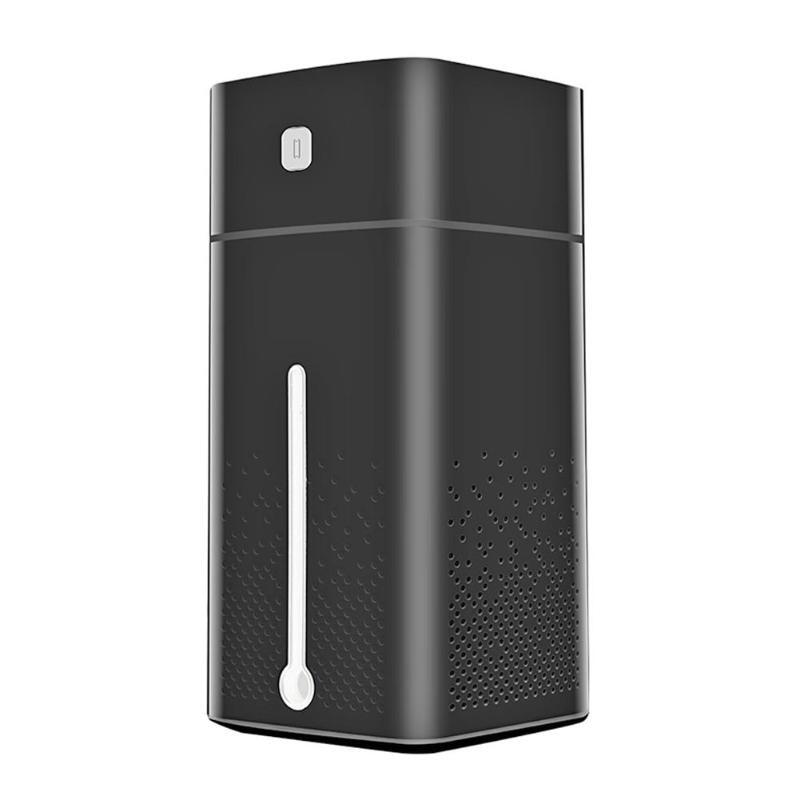 Difuzor de ulei esential, aromaterapie, purificator de aer, rezervor 1000ML (1L), cu iluminat, Negru