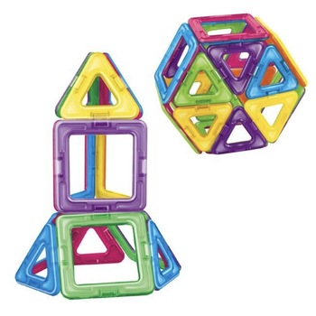 Set educativ de constructie magnetic - 24 bucati Set educativ de constructie magnetic - 24 bucati