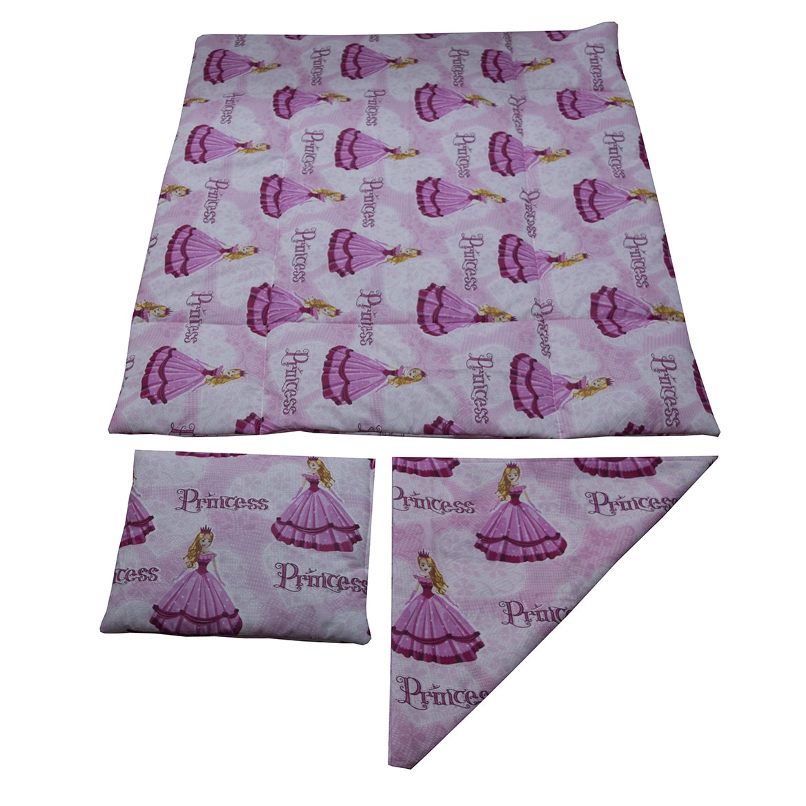 Set 3 piese cu pilota 75x100 cm, Model 12058 Princess Roz