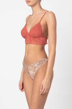 Yamamay, Bustiera cu burete si bretele ajustabile, Rosu stins Yamamay, Bustiera cu burete si bretele ajustabile, Rosu stins