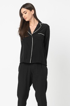 Yamamay, Pijama cu detalii contrastante, Negru, L Yamamay, Pijama cu detalii contrastante, Negru, L