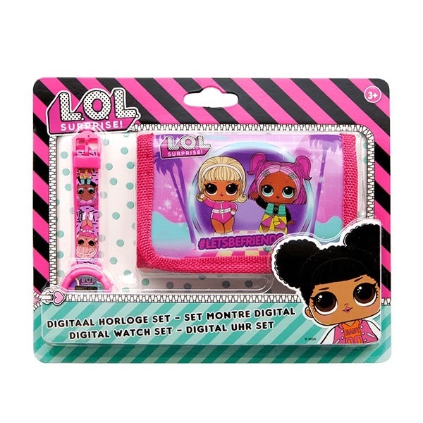 Set ceas digital si portofel, L.O.L Surprise