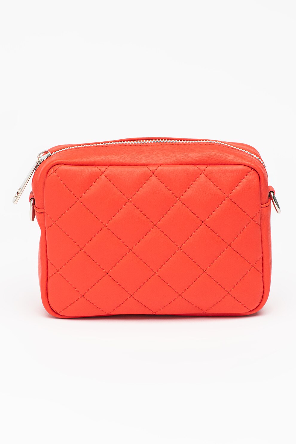 Chiara Canotti, Geanta crossbody de piele cu aspect matlasat, Rosu