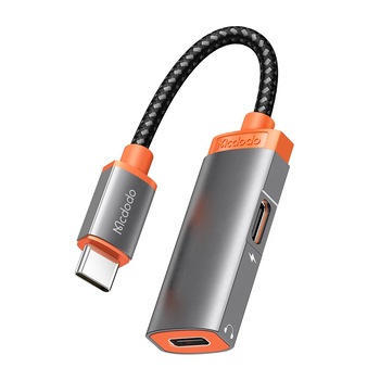 Adaptor pentru telefon, seria Mcdodo Oryx, USB-C la 2x USB-C Adaptor pentru telefon, seria Mcdodo Oryx, USB-C la 2x USB-C