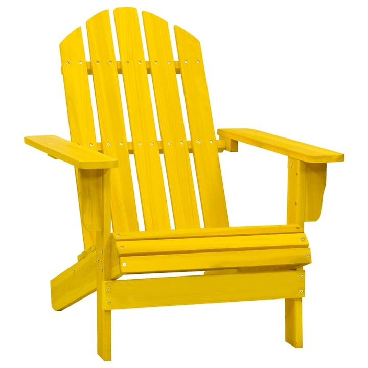 vidaXL sárga tömör fenyőfa kerti Adirondack szék 315874