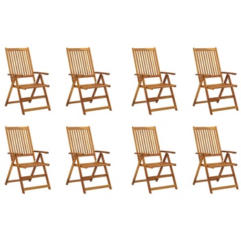 Set Scaune de gradina pliabile, 8 buc maro , lemn masiv de acacia 3075053 Set Scaune de gradina pliabile, 8 buc maro , lemn masiv de acacia 3075053