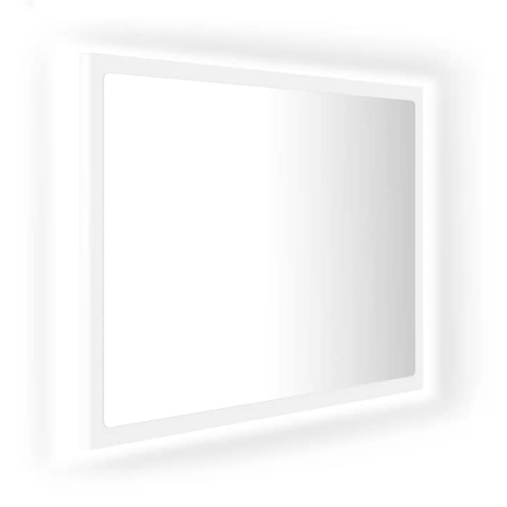 Oglinda de baie cu LED vidaXL, alb, 60x8,5x37 cm, acril, 3.52 kg
