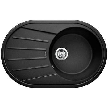 Pachet chiuveta bucatarie Blanco + Baterie, compozit granit, 780x500 mm, adancime cuva 180 mm, Gri inchis