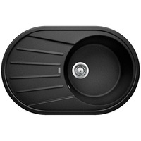 Pachet chiuveta bucatarie Blanco + Baterie, compozit granit, 780x500 mm, adancime cuva 180 mm, Gri inchis