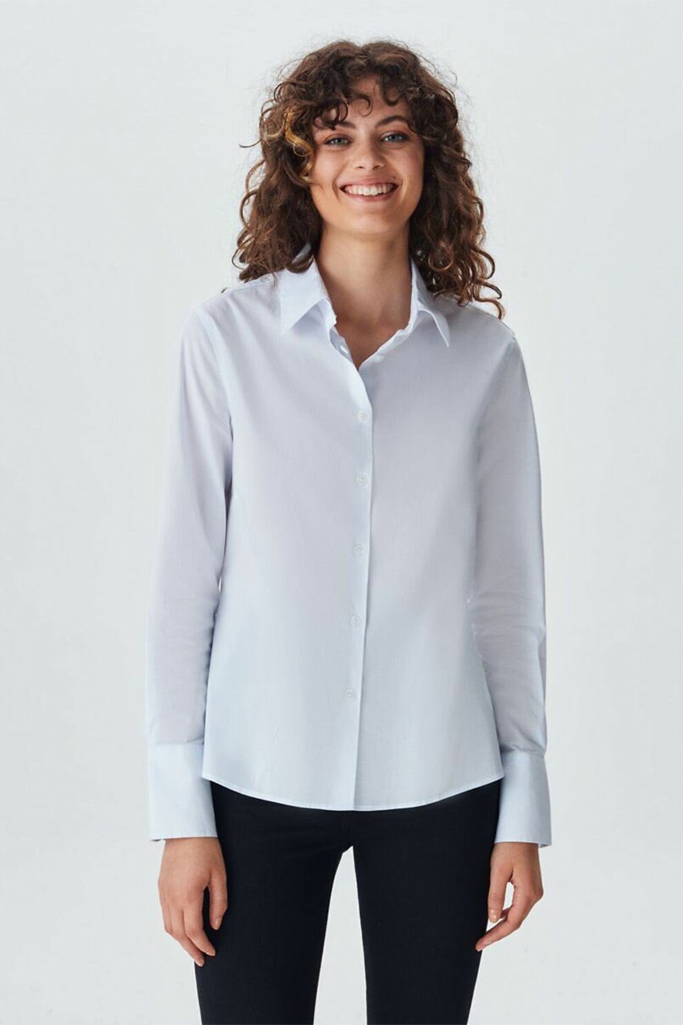 LTB, Camasa cu guler ascutit si mansete late, Alb