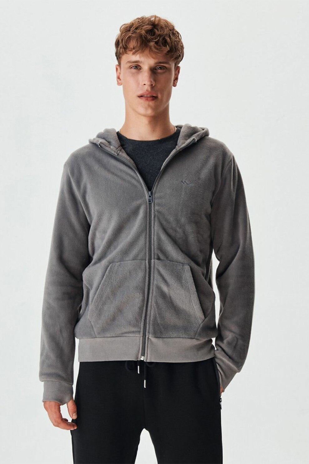 LTB, Hanorac cu fermoar si buzunare, Gri inchis