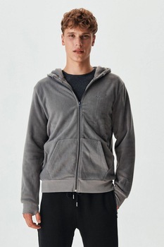 LTB, Hanorac cu fermoar si buzunare, Gri inchis LTB, Hanorac cu fermoar si buzunare, Gri inchis