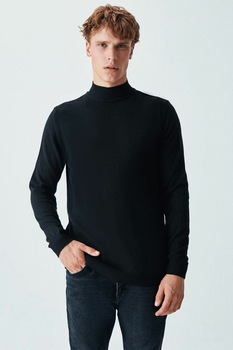 LTB, Pulover tricotat fin, Negru, S LTB, Pulover tricotat fin, Negru, S