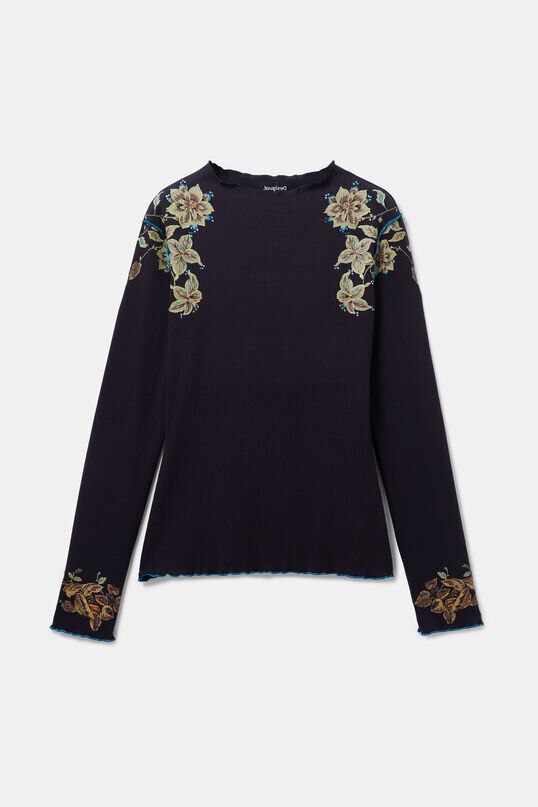 Bluza cu guler la baza gatului , Desigual , Slim fit