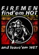 Póló, K-off, fekete, Firefighter, 2XL