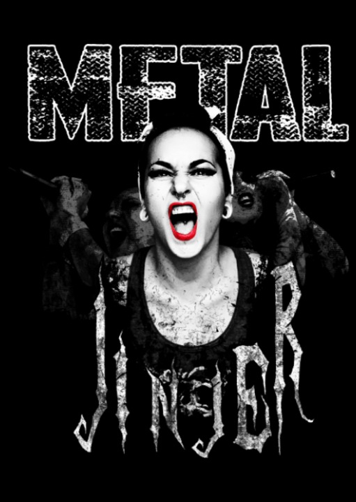 Póló, K-off, fekete, JINJER, XL