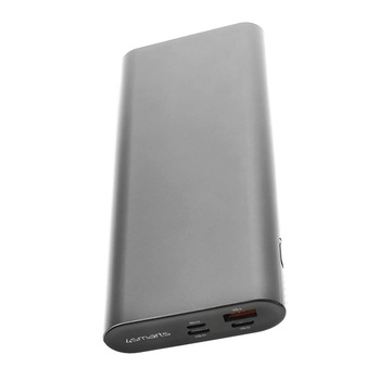 Baterie externa cu iesire USB-C si tehnologie de incarcare rapida 20000mAh 130W, 4smarts Power Bank Enterprise 2 cu incarcare rapida si PD, gri inchis Baterie externa cu iesire USB-C si tehnologie de incarcare rapida 20000mAh 130W, 4smarts Power Bank Enterprise 2 cu incarcare rapida si PD, gri inchis