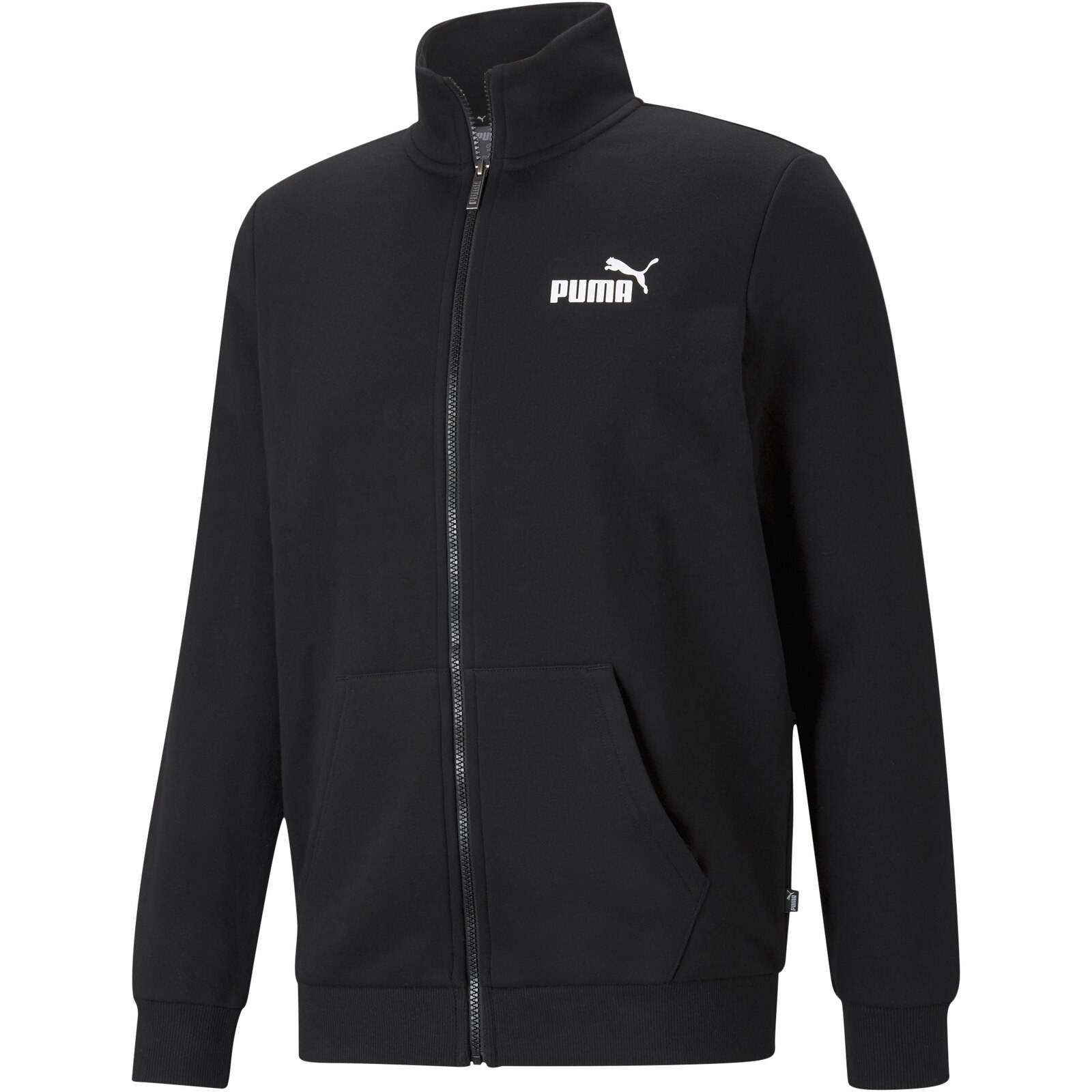 Jacheta Puma Essentials Track Fleece Full Zip, Negru
