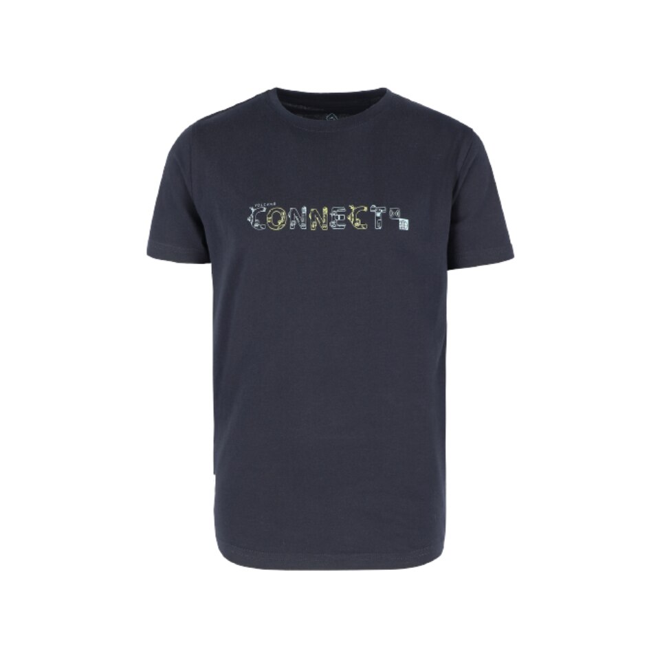 Tricou Baieti, Volcano, T - Connect Junior, Bumbac, Negru, 146 - 152CM, 11 - 12 ani