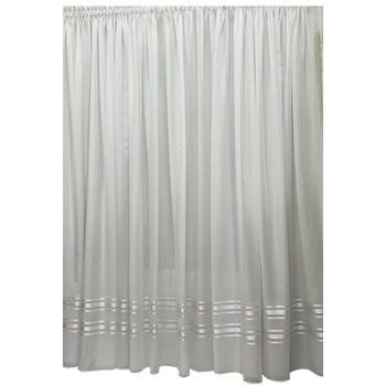 Perdea alba cu bordura alba din colectia  Perdea alba cu bordura alba din colectia