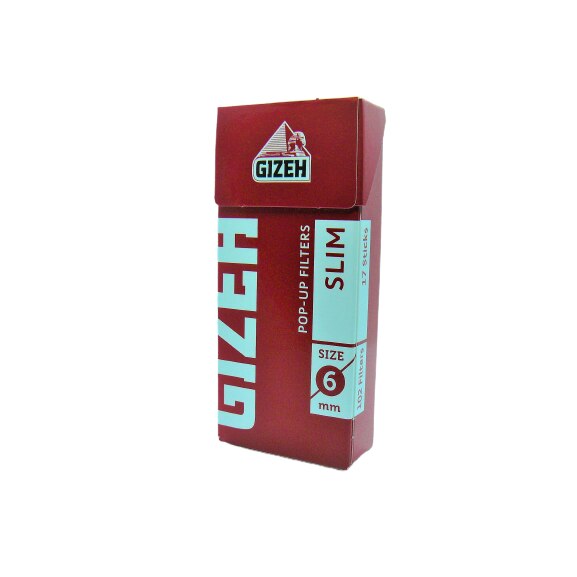Filtre pentru rulat-tigari Gizeh Slim Pop-up 6mm, 102 bucati