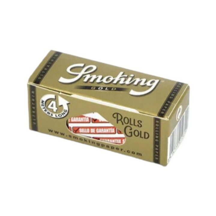 Foita pentru rulat tigari in rola Smoking Gold Wide ultra-subtire 52mmx4m