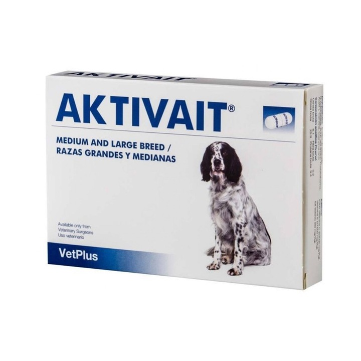 Aktivait közepes és nagy fajtájú táplálék-kiegészítő kutyáknak, 60