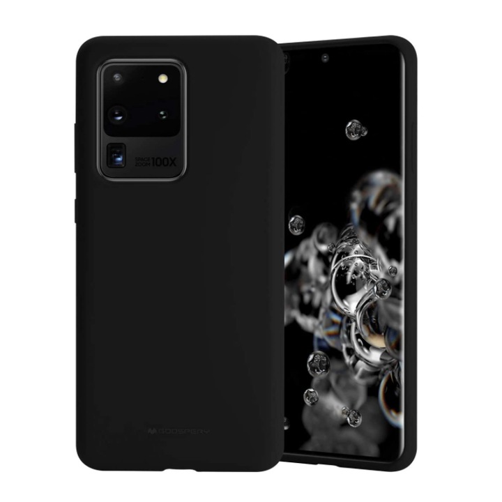Силиконов Кейс за Samsung Galaxy S20 Ultra 5G, Черен