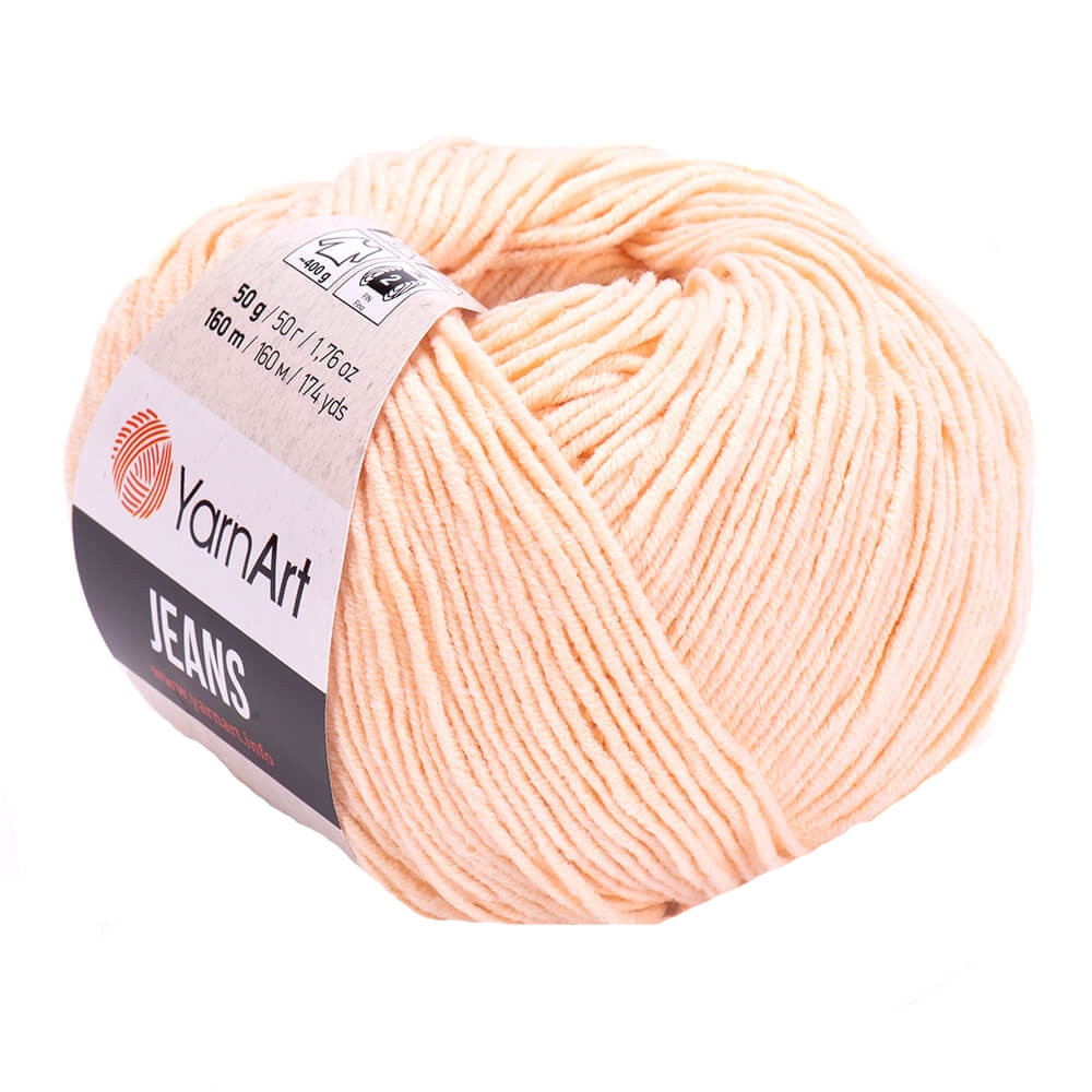 Fir Textil Yarn Art Jeans 73,pentru crosetat si tricotat, acril, somon, 160 m