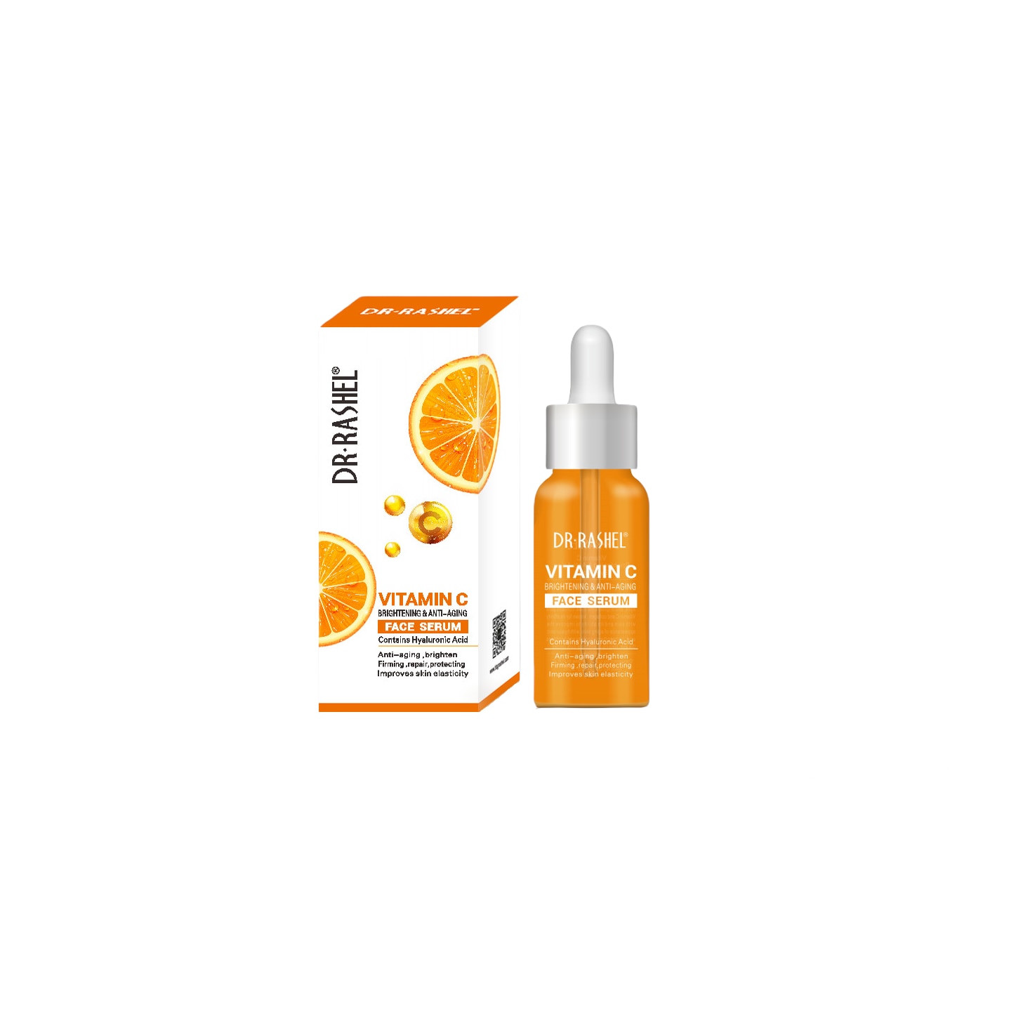 Ser facial cu Vitamina C si Acid Hialuronic Dr. Rashel, 50 ml