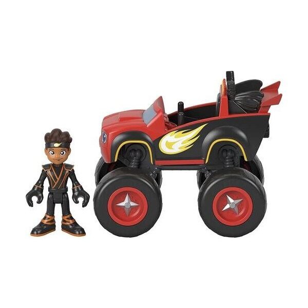 Set de joaca masinuta mare Ninja Blaze si figurina Ninja AJ Blaze si Masinile Uriase