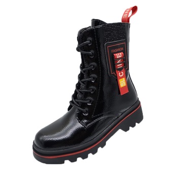 Cizme imblanite pentru fete Bessky B1333-1-32, Negru 64592 Cizme imblanite pentru fete Bessky B1333-1-32, Negru 64592