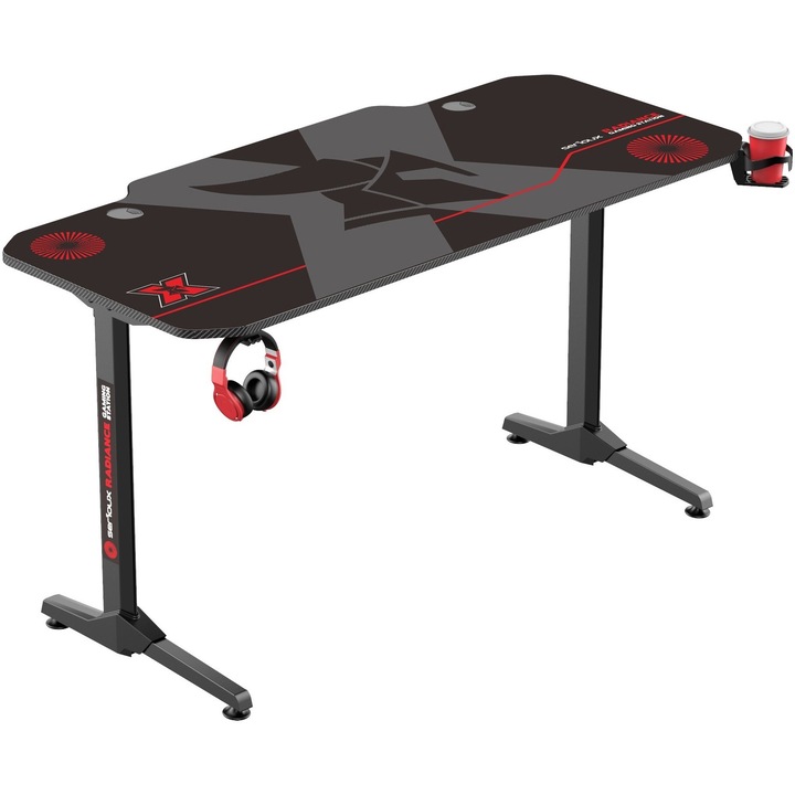 Бюро Gaming Serioux Radiance, Черен/Червен
