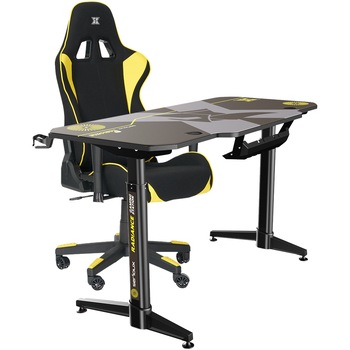 Bundle Serioux - Scaun gaming Torin Textil + Birou gaming Radiance, Galben Bundle Serioux - Scaun gaming Torin Textil + Birou gaming Radiance, Galben