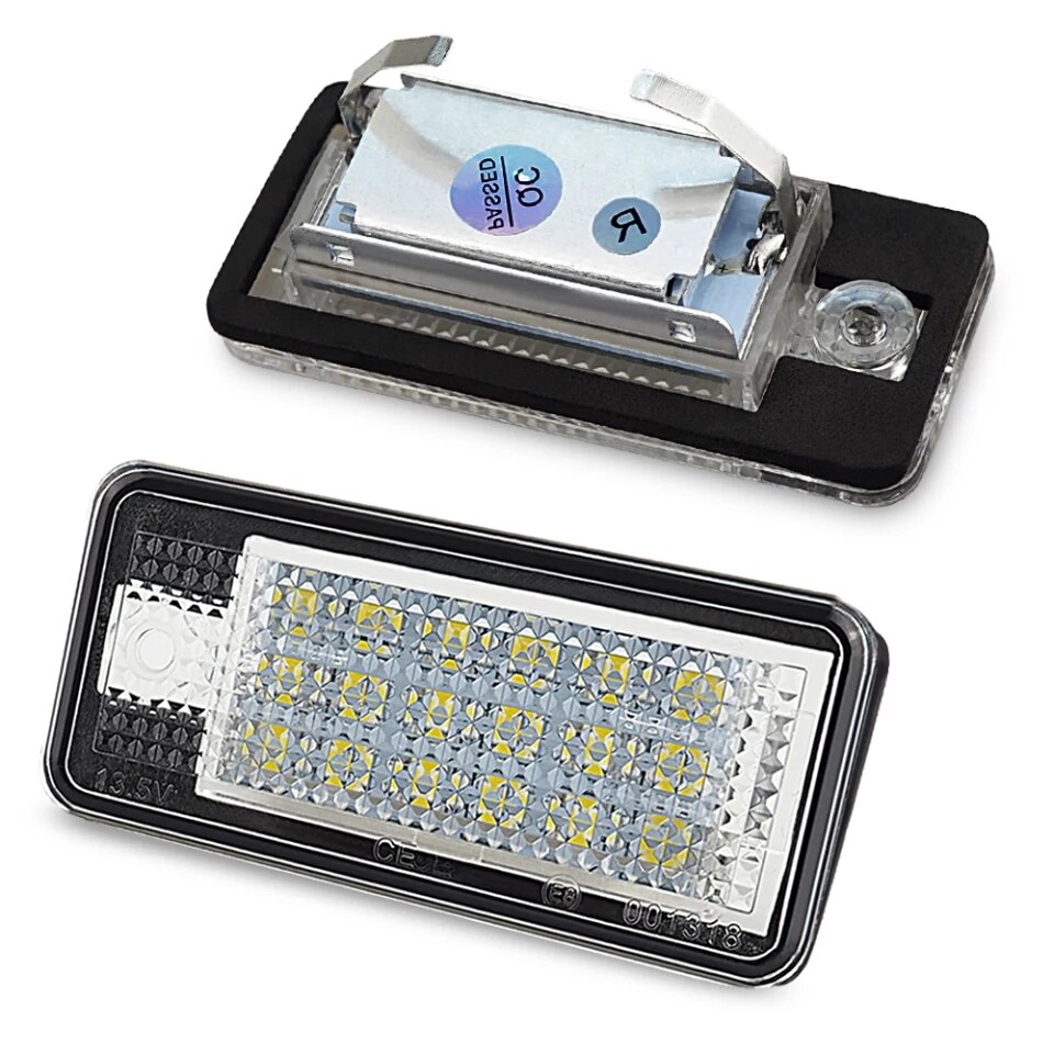 Set 2 lampi numar led canbus alb-rece 6000k pentru Audi A3 A4 A6 A8 Q7 S3 S4 S6 S8 RS4 RS6