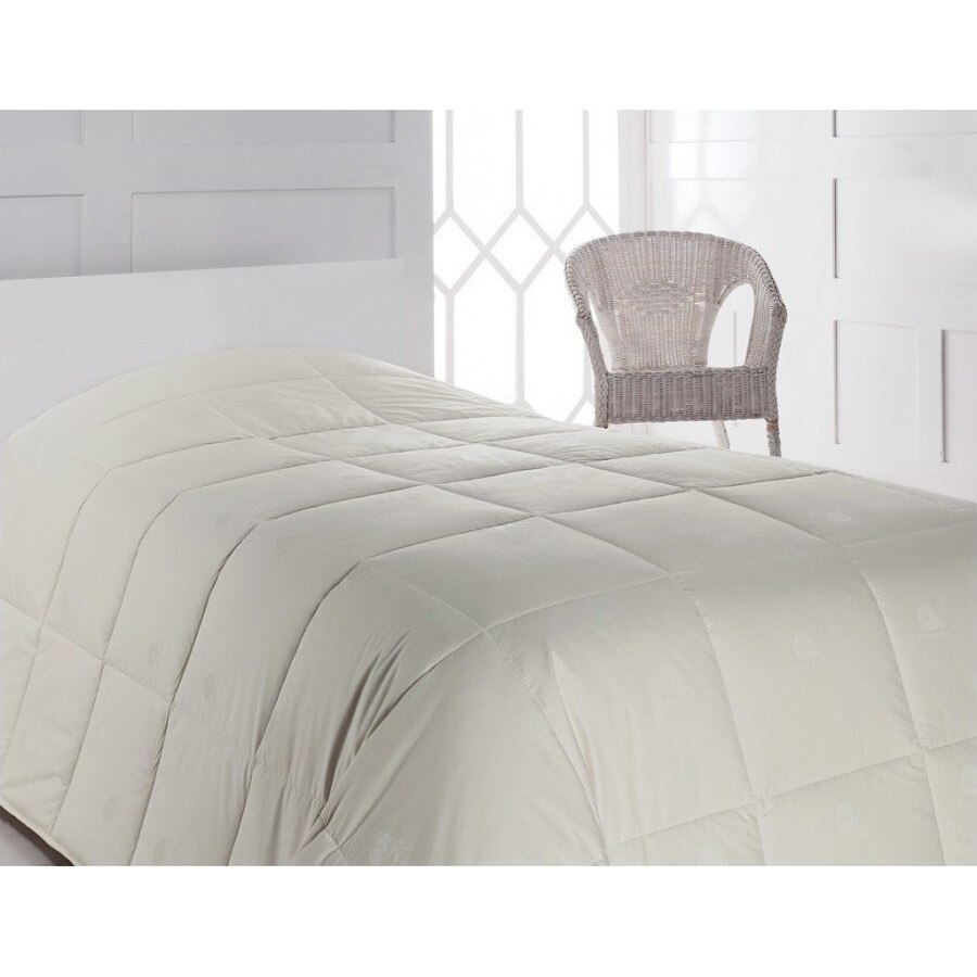 Pilota deluxe iarna lana cu fata de bumbac 100%, 195 x 215cm, Ecru