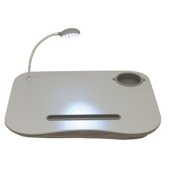 Masuta pentru laptop, multifunctionala, cu lampa, perna, suport cana, suport pix Masuta pentru laptop, multifunctionala, cu lampa, perna, suport cana, suport pix