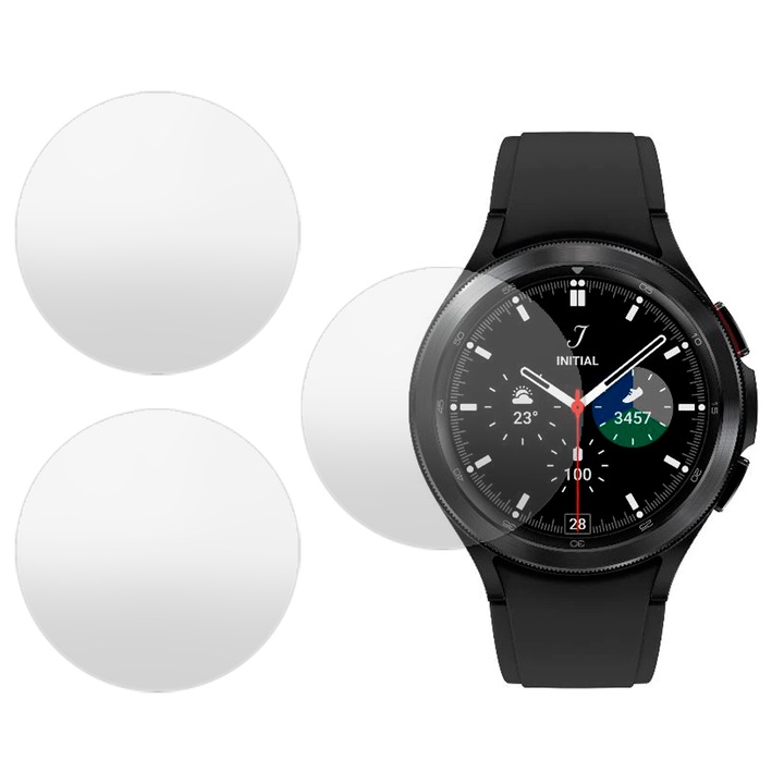 Set 3 folii mate SILKASE pentru Samsung Galaxy Watch4 Classic 46mm, silicon, regenerabil, Full-display