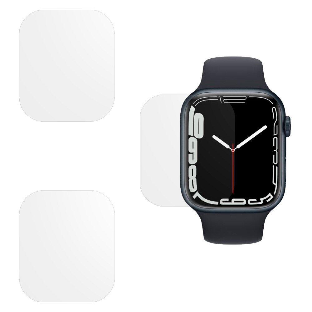 Set 3 folii mate SILKASE pentru Apple Watch 7 45mm, silicon, regenerabil, Full-display