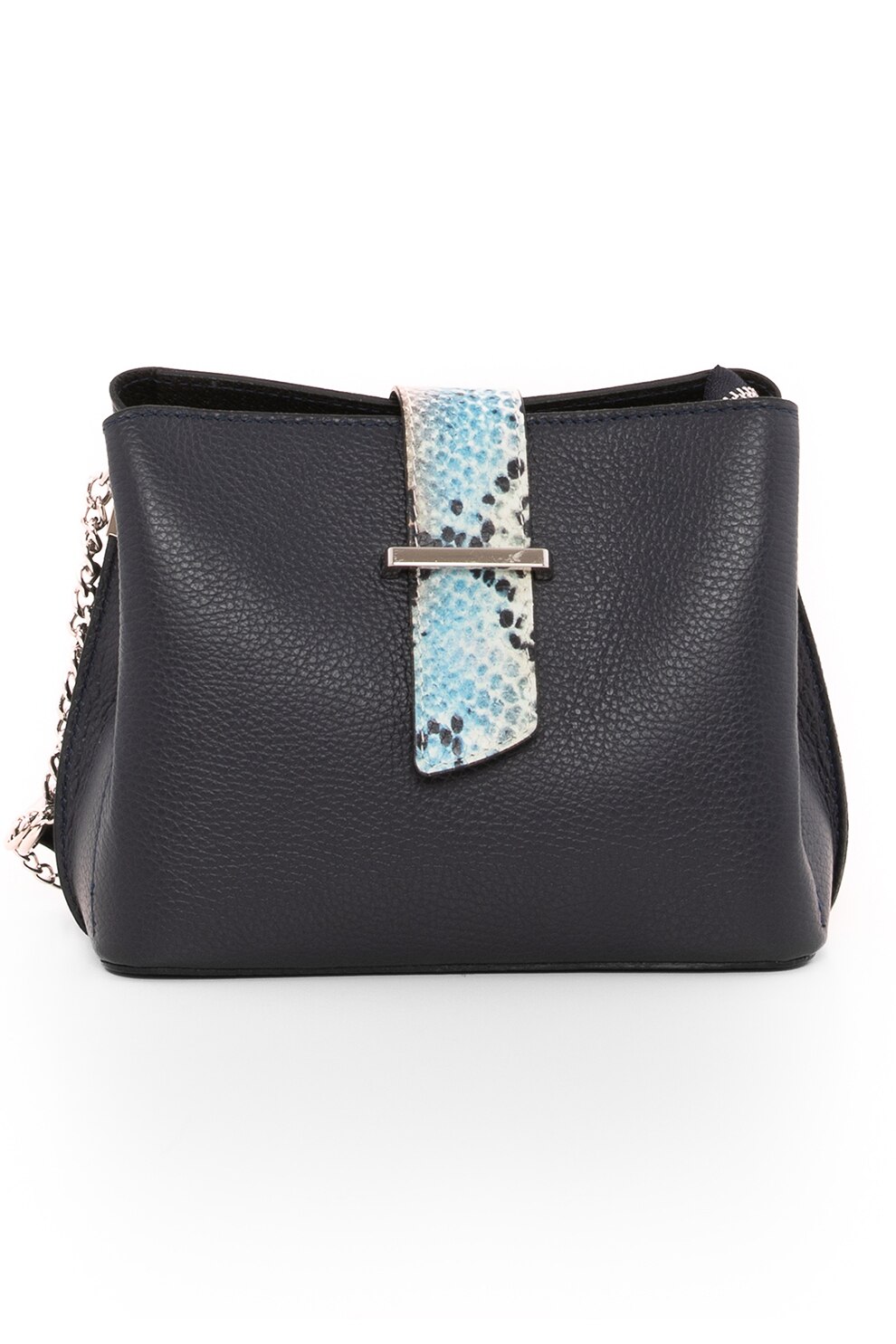 Anna Morellini, Geanta crossbody din piele Polissena, Bleumarin inchis