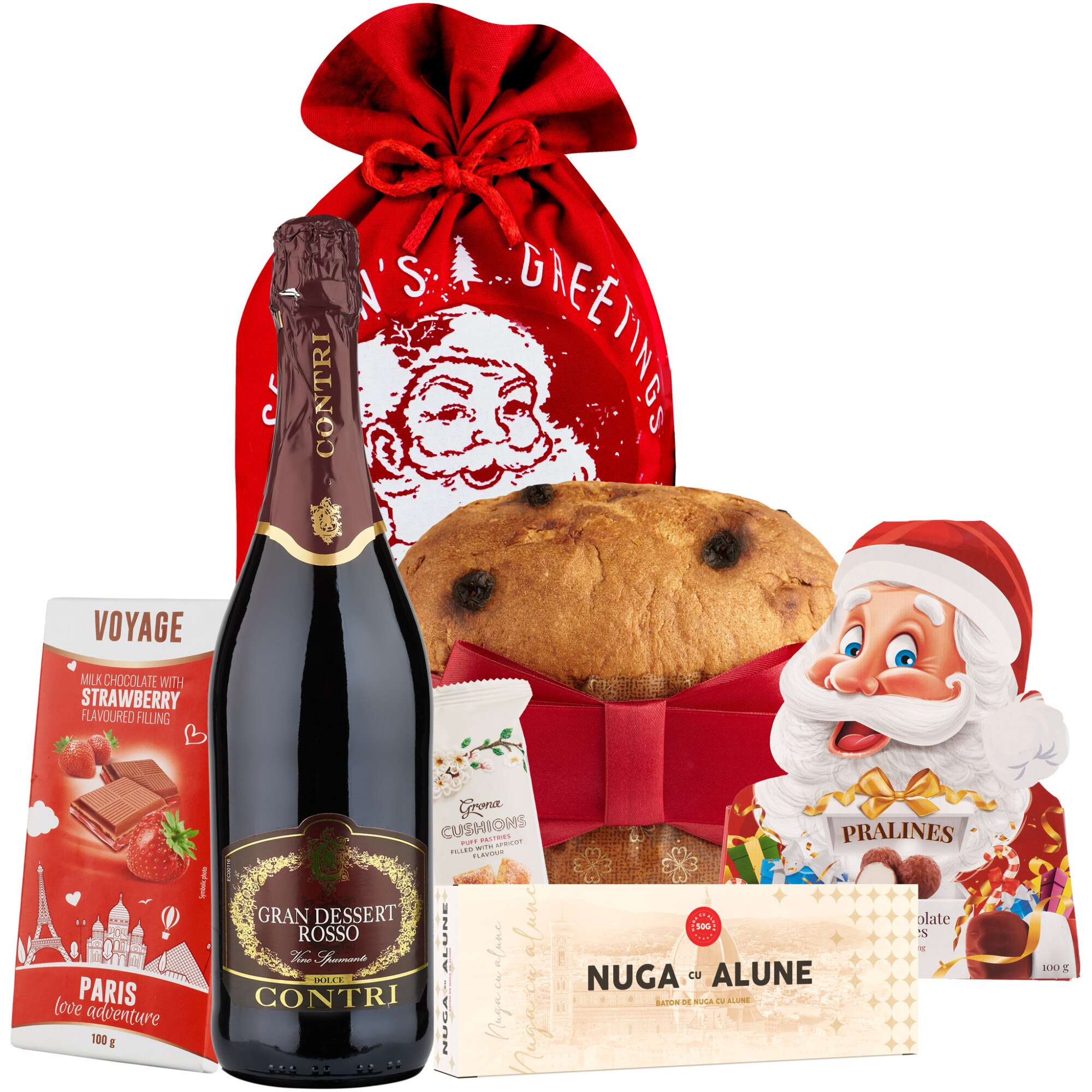 Sac de Craciun cadou Boutique Cadeaux Santa Claus 1, 1700 g