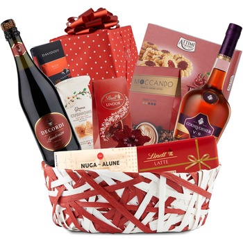 Cos cadou Boutique Cadeaux Red Courvoisier 1, 2800 g Cos cadou Boutique Cadeaux Red Courvoisier 1, 2800 g