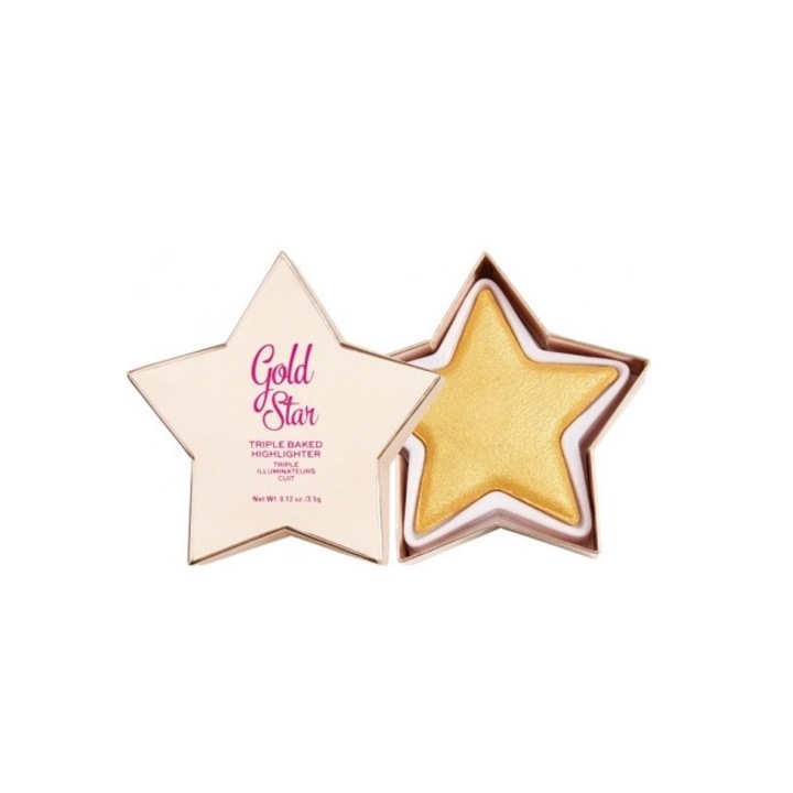Iluminator Makeup Revolution I Heart Revolution Gold Star, 3.5 g