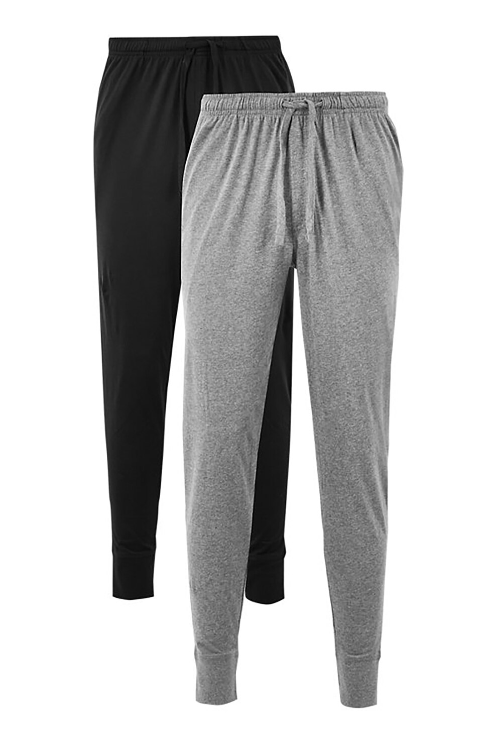 Marks & Spencer, Set de pantaloni de pijama - 2 perechi, Negru/Gri deschis melange