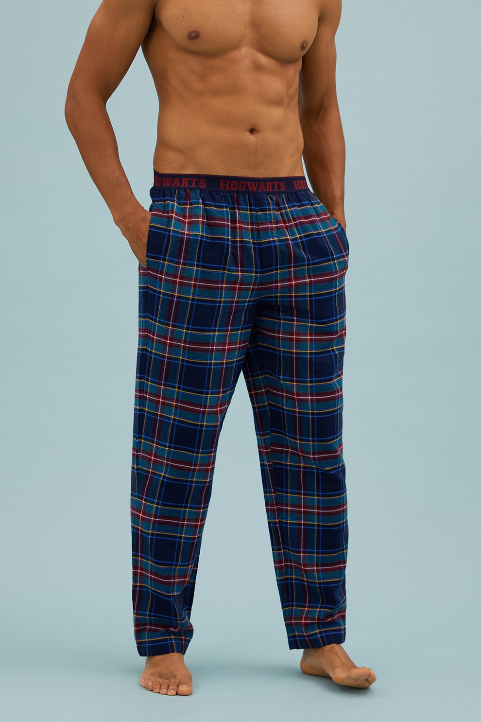 Marks & Spencer, Pijama de bumbac Harry Potter, Bleumarin/Rosu inchis/Albastru petrol, S