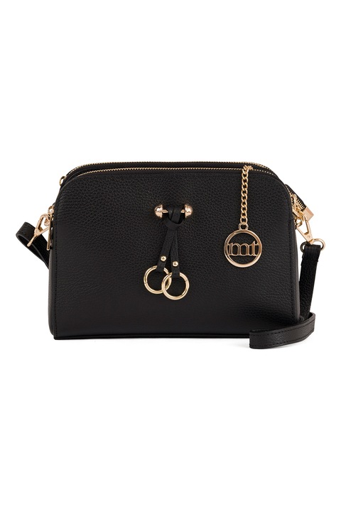 Mia Tomazzi, Geanta crossbody de piele cu trei compartimente Certosa, Negru