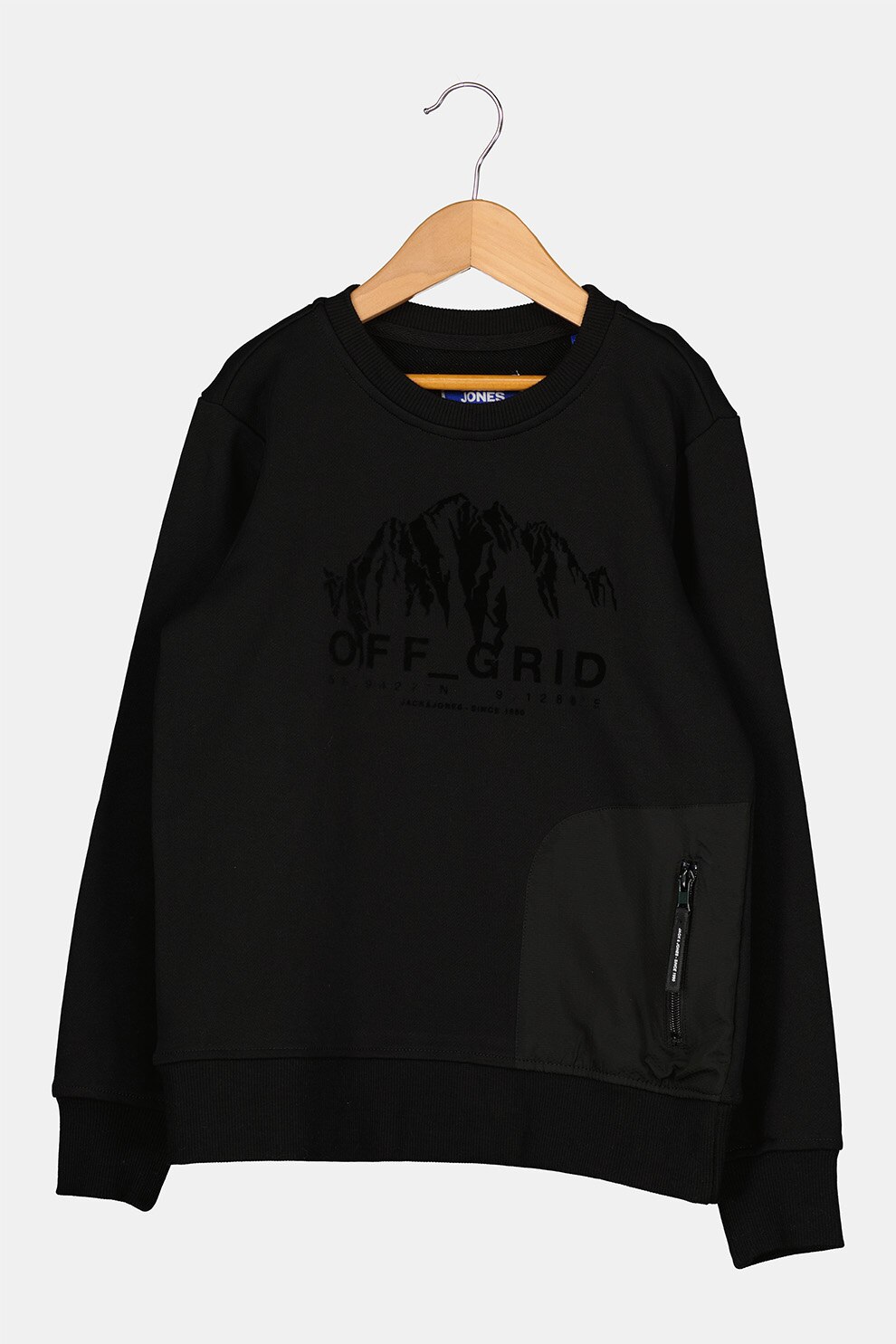 Jack&Jones, Bluza sport cu buzunar aplicat, Negru