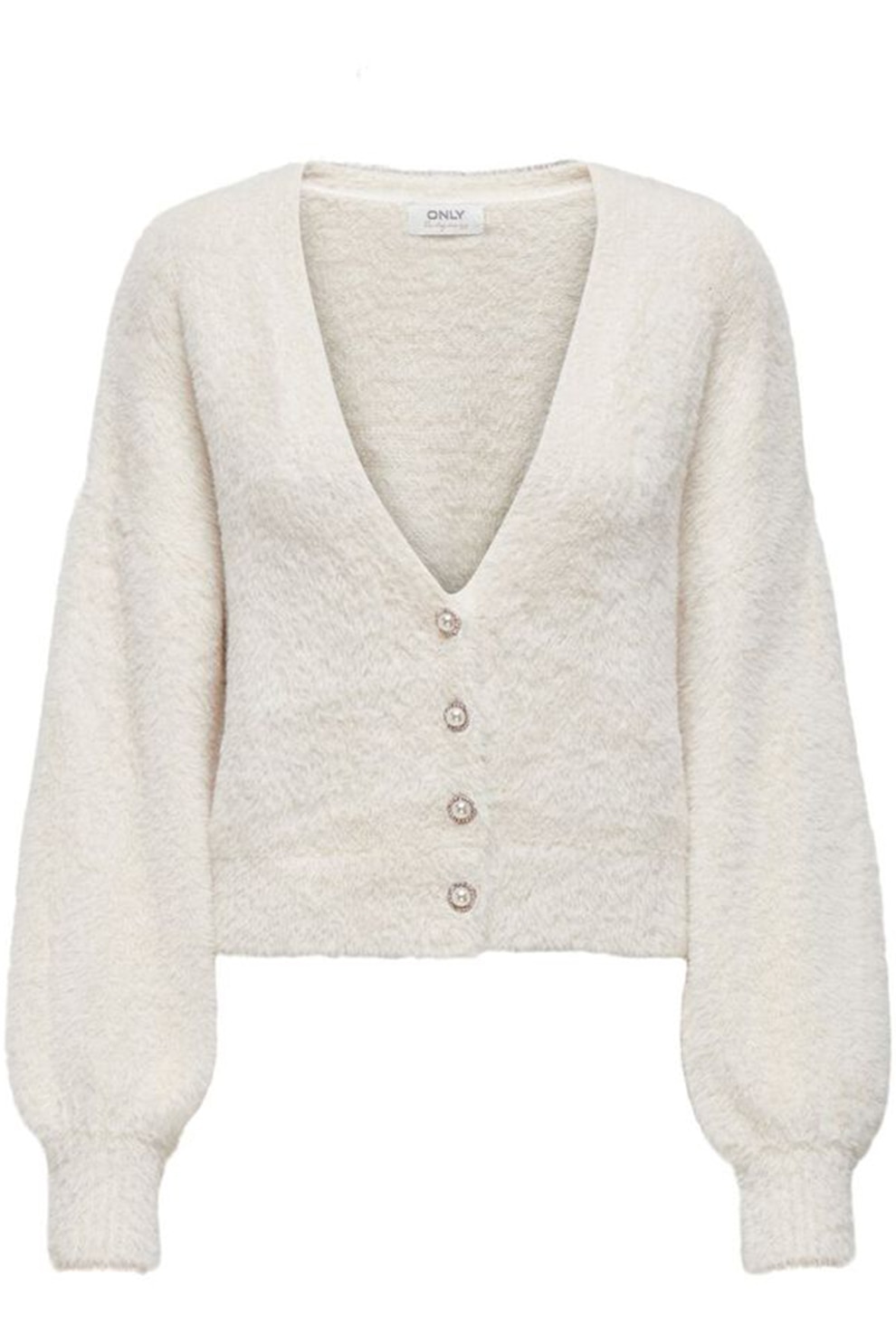 Only, Cardigan crop pufos, Maro nisip